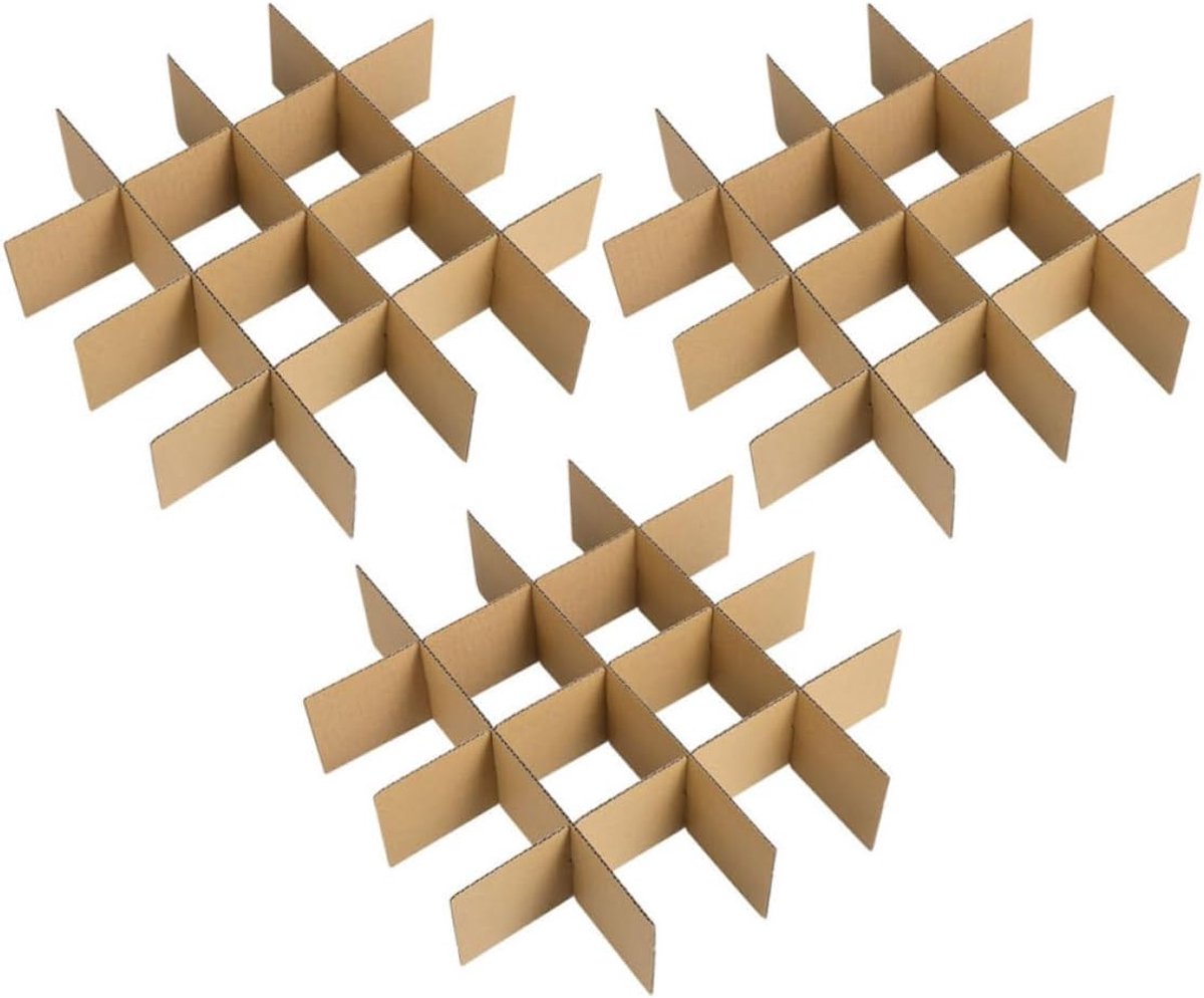 Kartonnen Doosverdelers - Inzetstukken Scheidingswanden - Items Organiseren - Eenvoudig te Installeren - 335 x 8 cm - Khaki