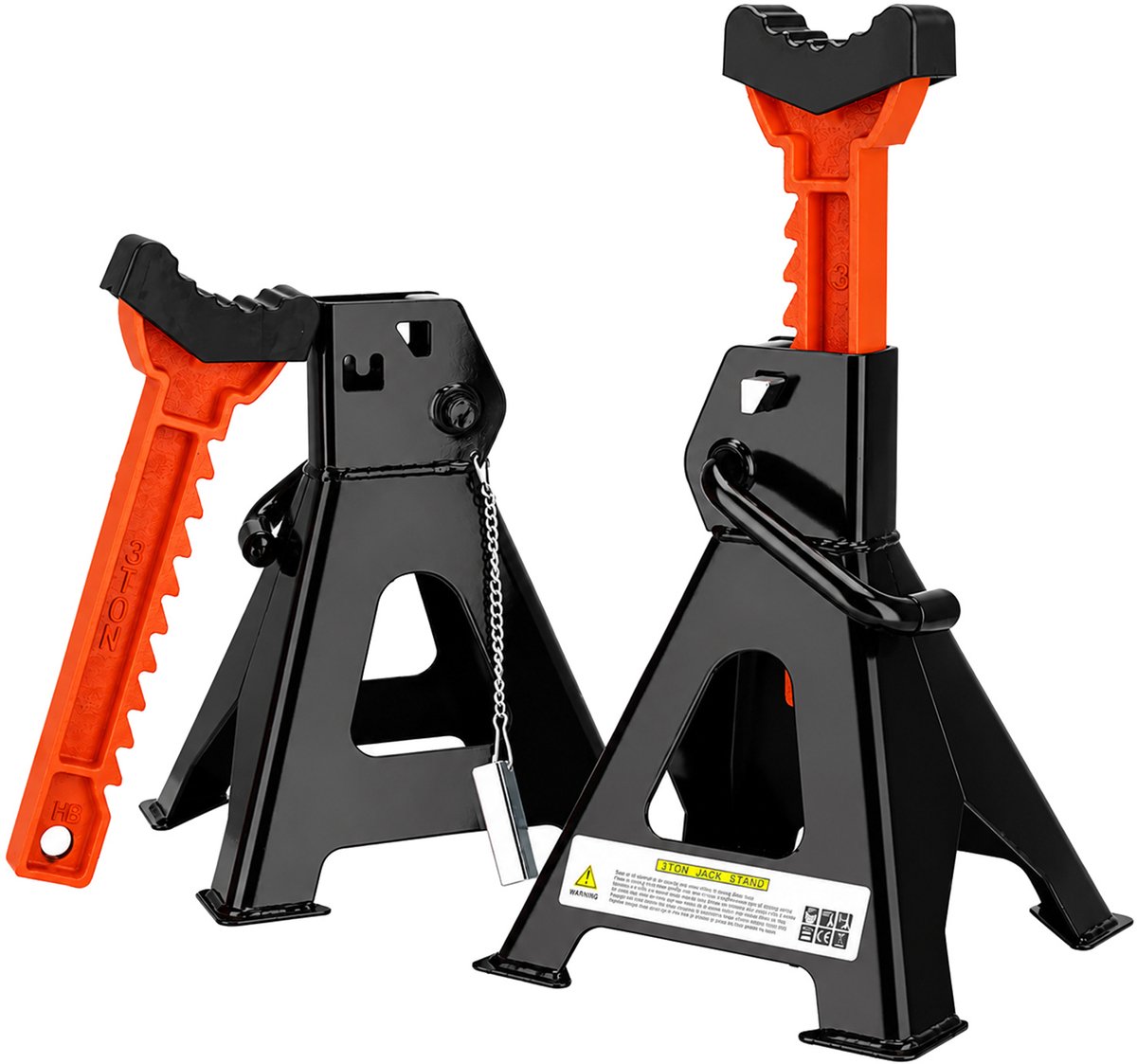 RESSER 2 Delige Assteunen Set (2 Stuks) 3 Ton