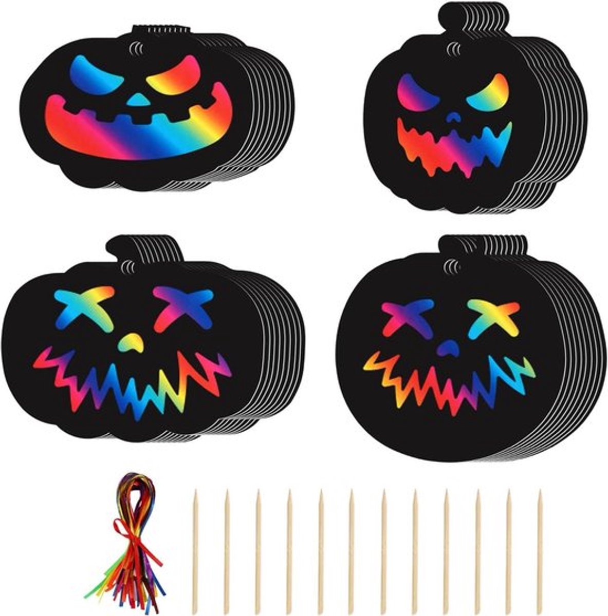 Magisch kraspapier set met pompoen thema voor Halloween