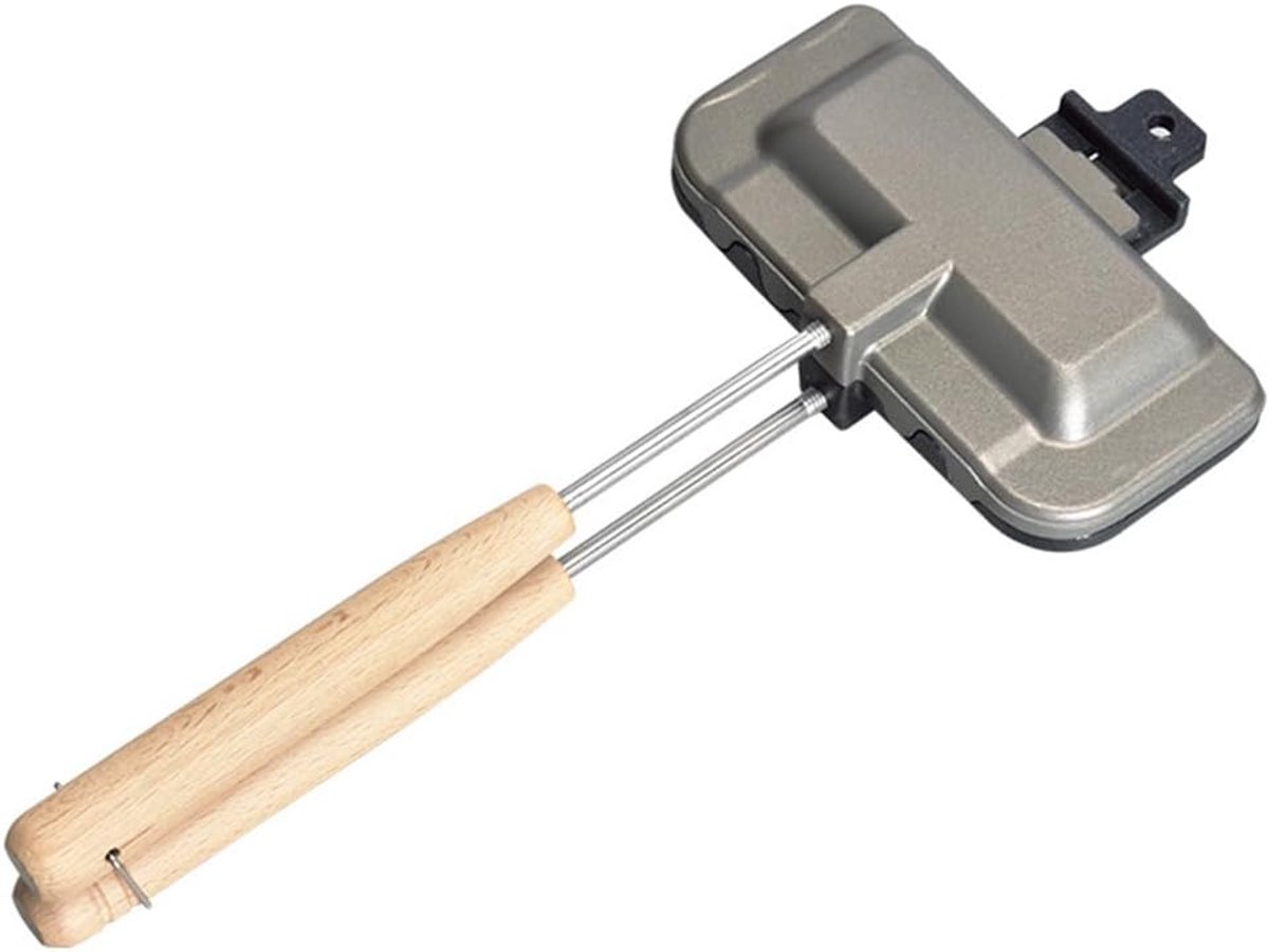 Sandwich Maker - Toast Pan - Ontbijt Maken - Dubbelzijdig Grillen - 30.5 cm - Grijs