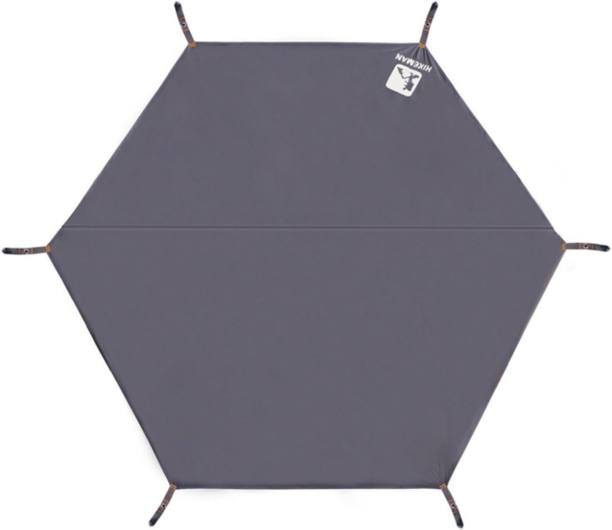 Zeshoekig Tentzeil - Grondzeil Hangmat - Buiten Beschutting - Waterdicht Oxford Doek - 260x220cm - Grijs