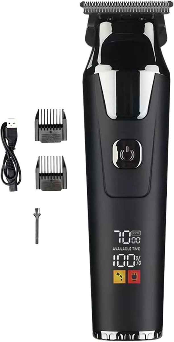 Haartrimmer Set - Elektrische Schaar - Precisie Verzorging - Stille Motor - 10 cm Lengte - Zwart