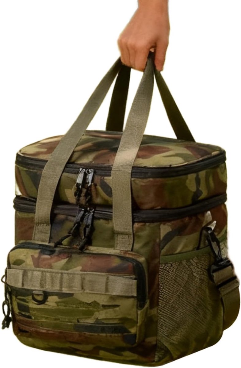 Reiskoeler Lunchbox - Koeltas Outdoor - Eten Koel Houden - Duurzaam Oxford Weefsel - 19 Liter - Groen
