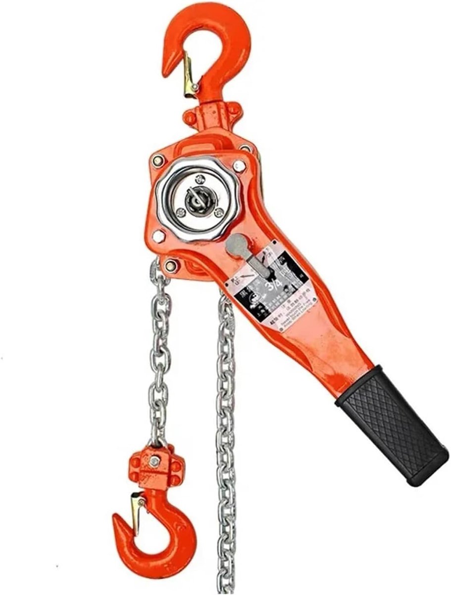Handmatige Handlier - Kettingtakel Hefblok - Zwaar Gewicht Tillen - Robuust Staal Ontwerp - 15 Ton Capaciteit - Zwart
