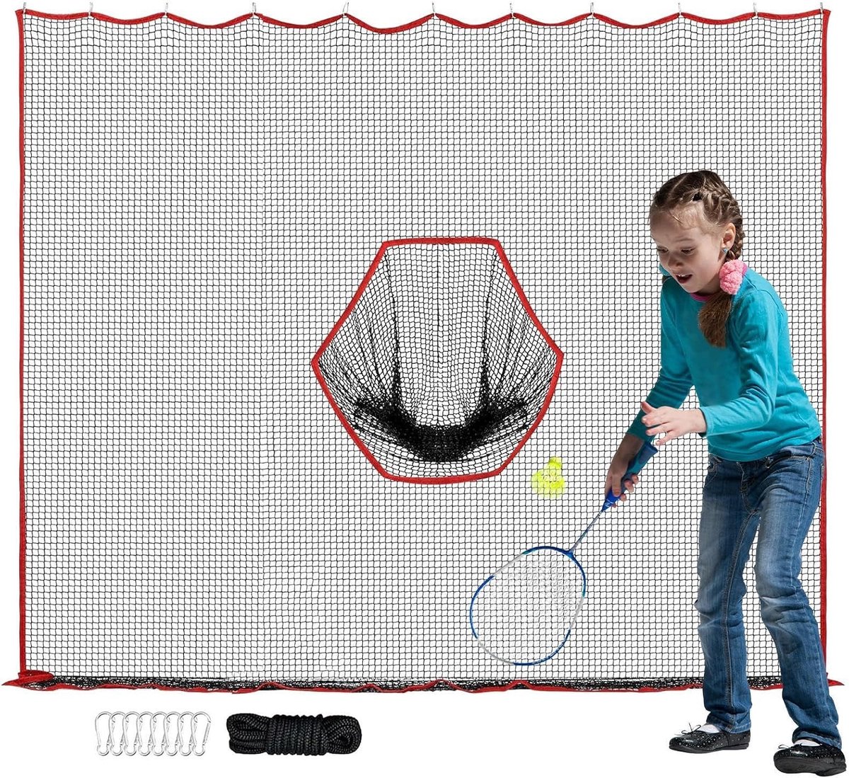 Oefennet - Sportnet - Sporttraining - Multifunctioneel - 3 x 3 meter - Meerkleurig