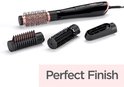 BaByliss airstyler met 4 opzetstukken: gladmakende borstel, volumeborstel, föhnmondstuk en een 38mm borstel.
