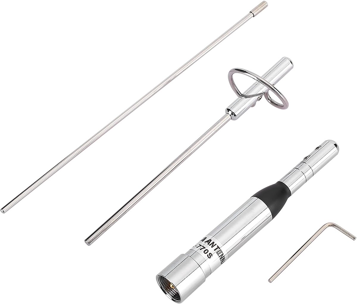 Mobiele Antenne - Radio Zendontvanger - Stabiele Communicatie - Roestvrij Staal - 44.5 cm - Zwart