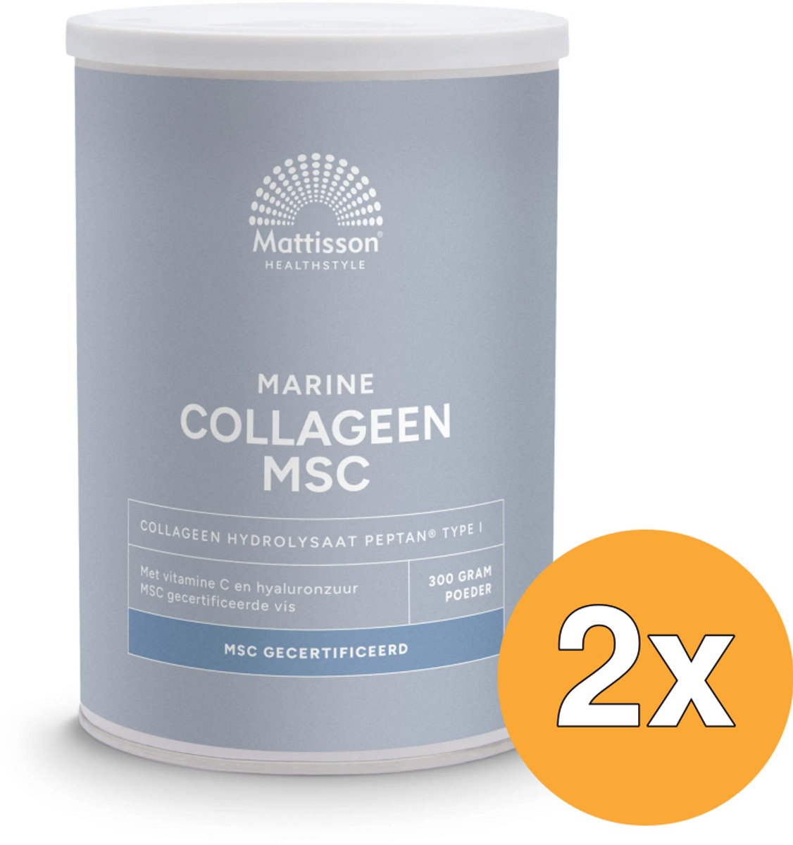 2x Mattisson Marine Collageen Blend Met Vit C En Hyaluron Msc (300 gr)