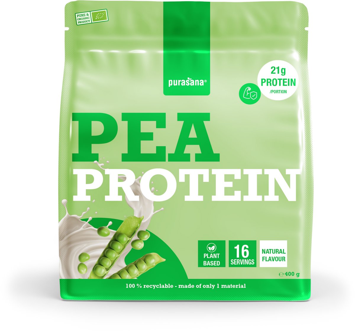 Purasana Pea Protein Powder Natural 400GR