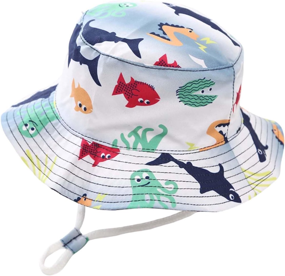 Zomerhoed Kinderen - Bobhoed Jongens - Bescherming tegen zon - Lichtgewicht ontwerp - 48-50 cm - Blauw