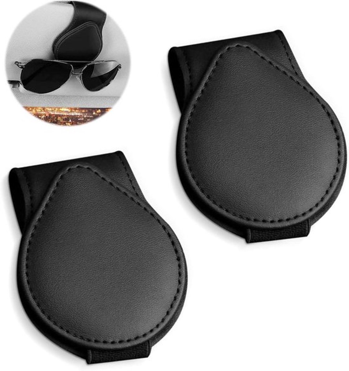 Inovra Plus - Zonneklep clip, 2 stukken voor auto