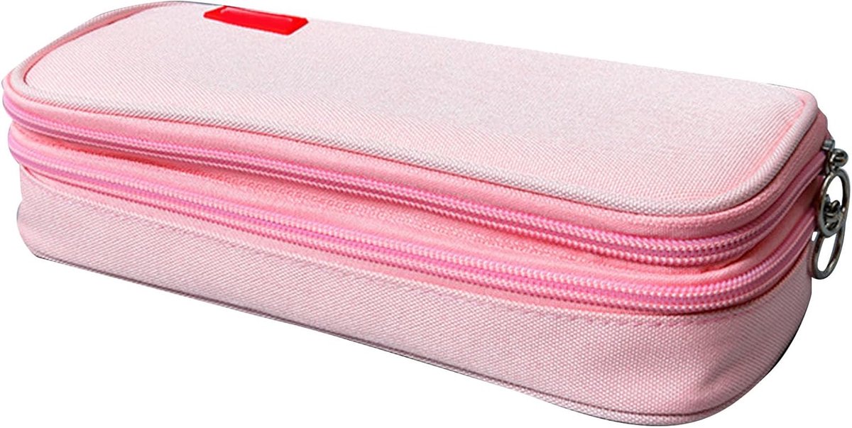 Pencil Case - Pen Pouch - School Organisatie - Vijf Laags Structuur - 24 x 11 x 6 cm - Rood