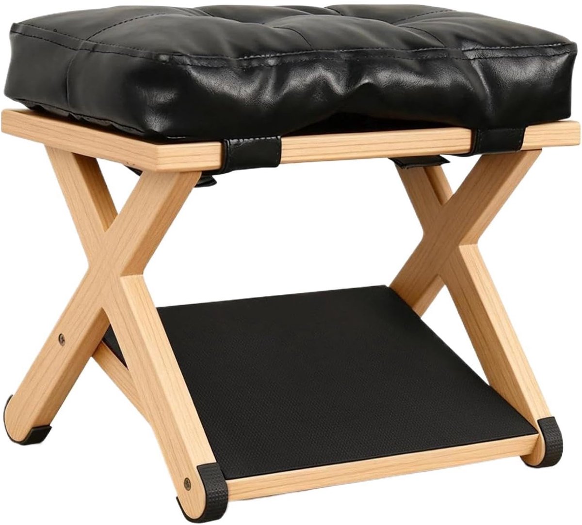 Voetsteun Onder Bureau - Voetkruksteun Houten - Ergonomisch Zitten - Dubbellaags Ontwerp - 33x26.9x23cm - Bruin
