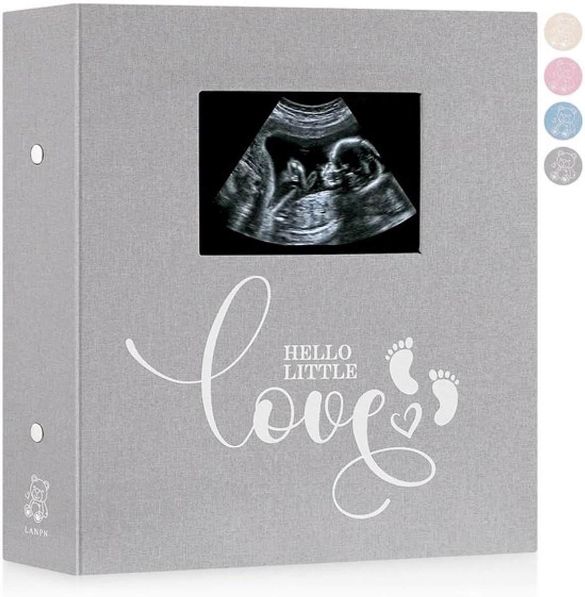 NTHProducts - Baby Photo Album - Ultrasound Album - 600 Pockets - Linnen Cover
