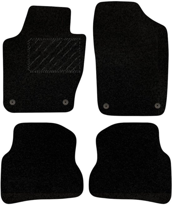 Tip-it - Tapis de voiture de voiture VW Polo (6R1, 6C1) 2009 - 2022 - Ajustement parfait - 4 pièces