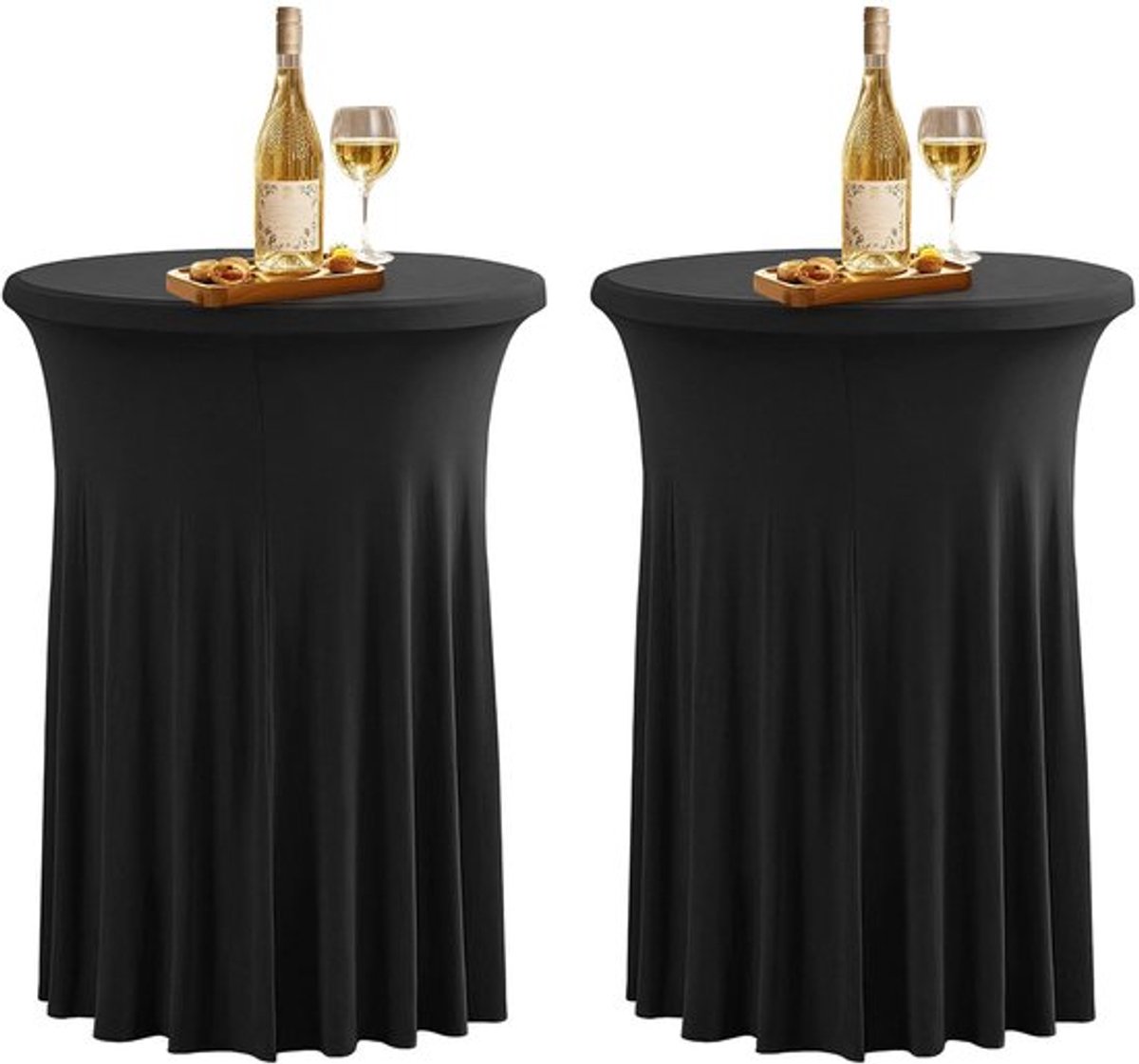 Dailygoods- Statafelhoes Set van 2 - 80 x 110 cm - Ronde Statafelrok