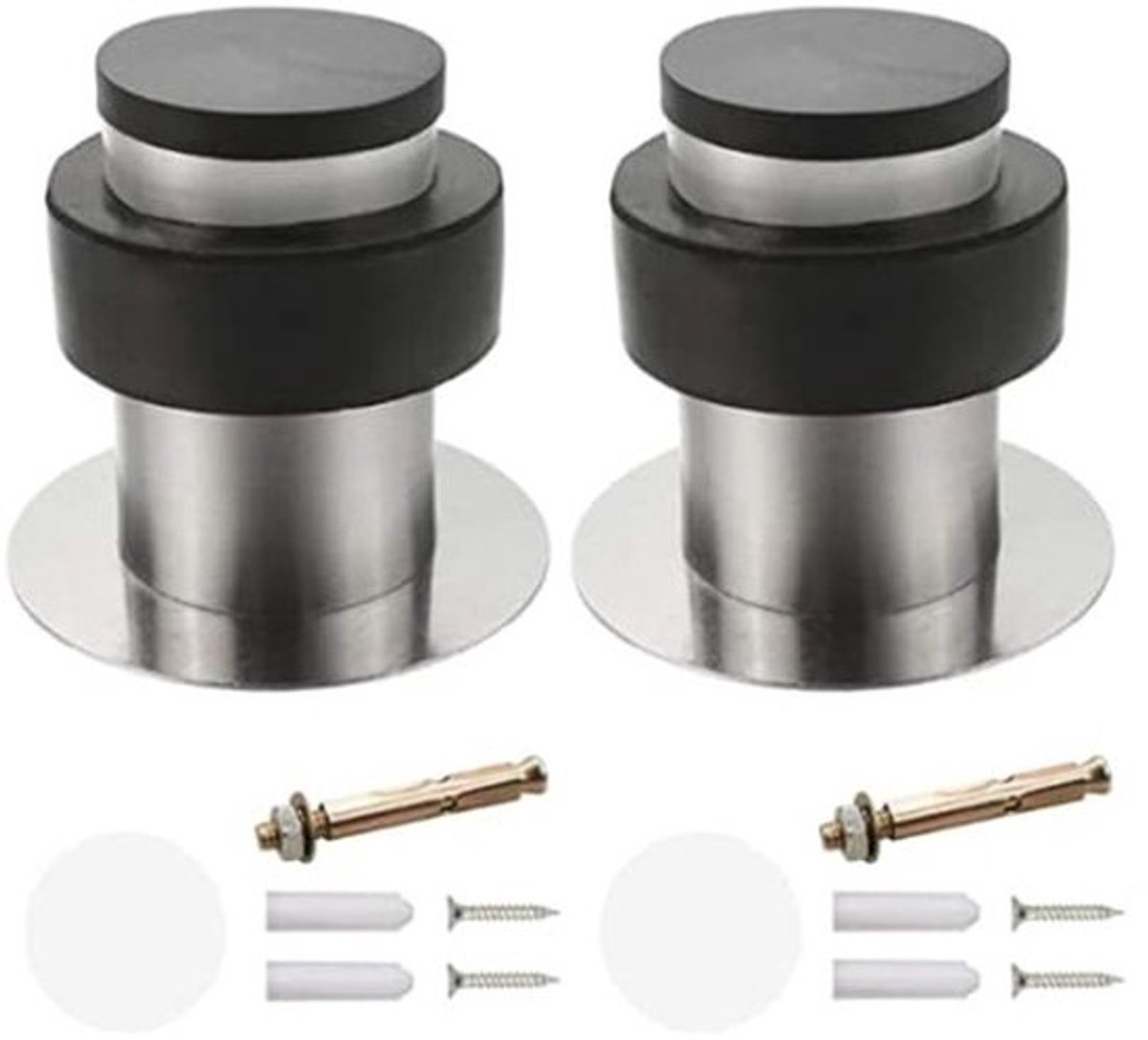 Dailygoods- Deurstopper Roestvrij Staal - Deurbuffer - Deurstoppers voor Binnen