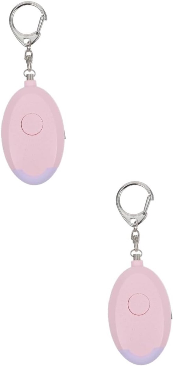 Persoonlijk Alarm - Nood Alarm - Zelfbescherming - Luid 130 dB Geluid - 2 Stuks - Roze