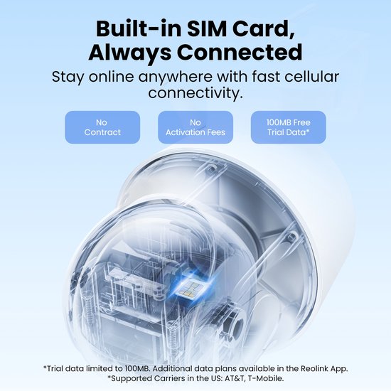 Reolink 4MP Go-Serie Accubeveiligingscamera - Tot 512GB - Zonne-Aangedreven - ColorX-Nachtzicht - Ingebouwde SIM-Kaart - Slimme Detectie - Reolink Go PT S Lite + Zonnepaneel van Reolink — afbeelding 2