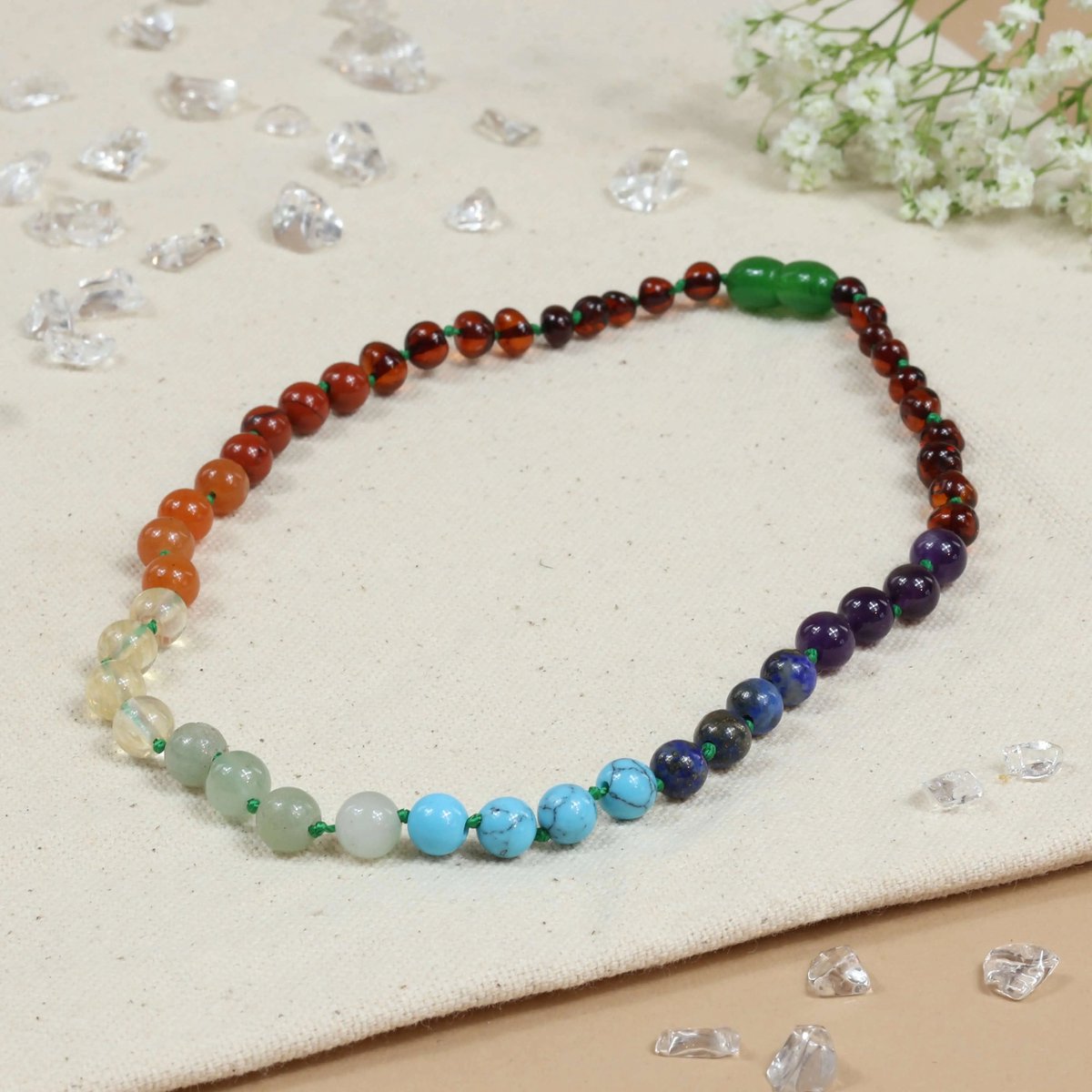 Baby Natura - Barnsteen Armband - Baby/Peuter - Chakra - 32 cm