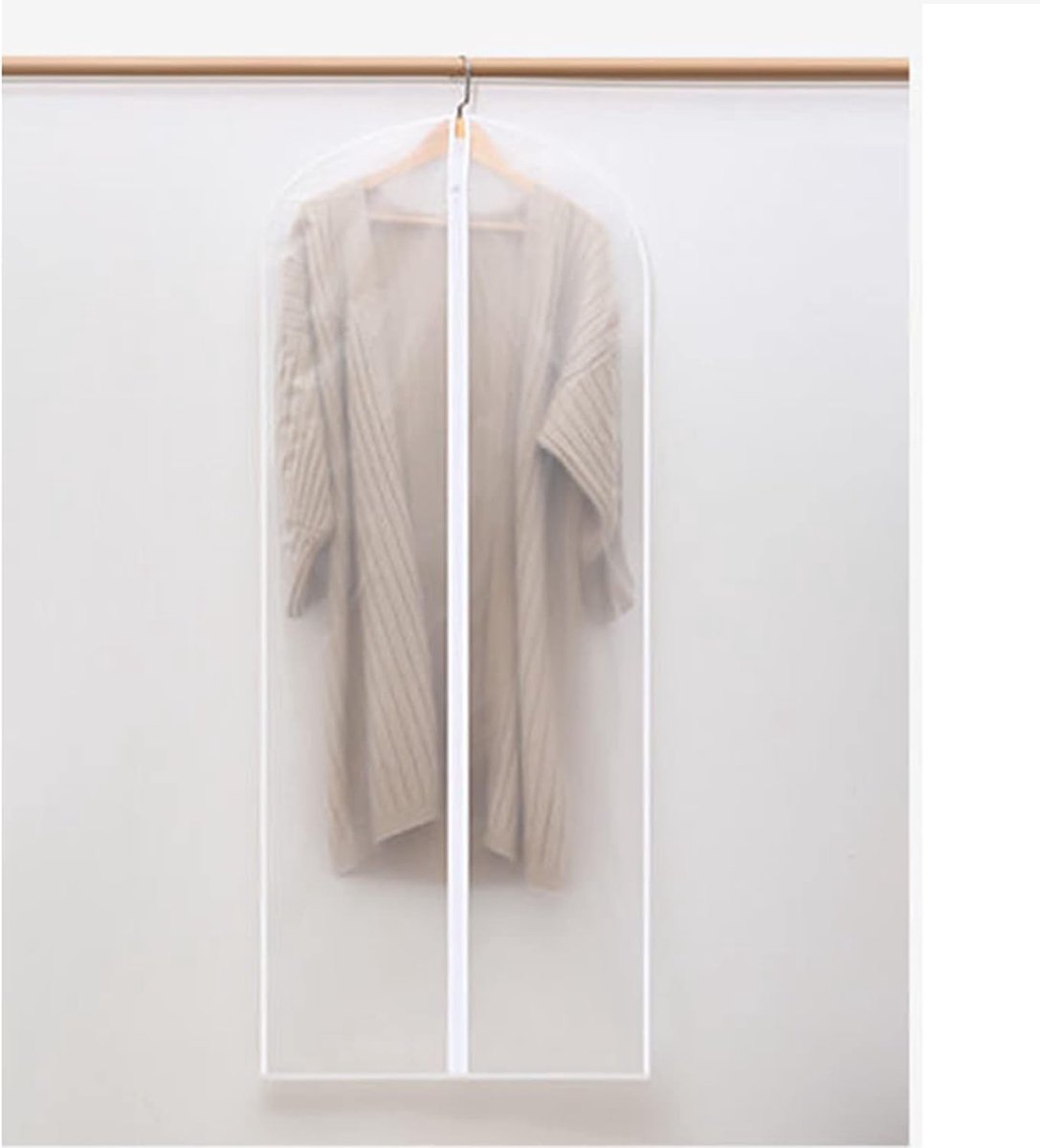 Kledinghoezen Set - Beschermhoezen Kleding - Kleding Opbergen - Wasbaar PEVA Materiaal - 3 Stuks 60x140cm - Doorzichtig
