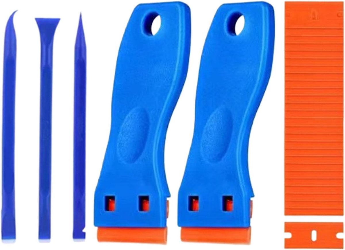 Stickerverwijderaar - Schraper Set - Verfijnde Reiniging - Ergonomisch Ontwerp - 16 x 4.5 cm - Niet gespecificeerd