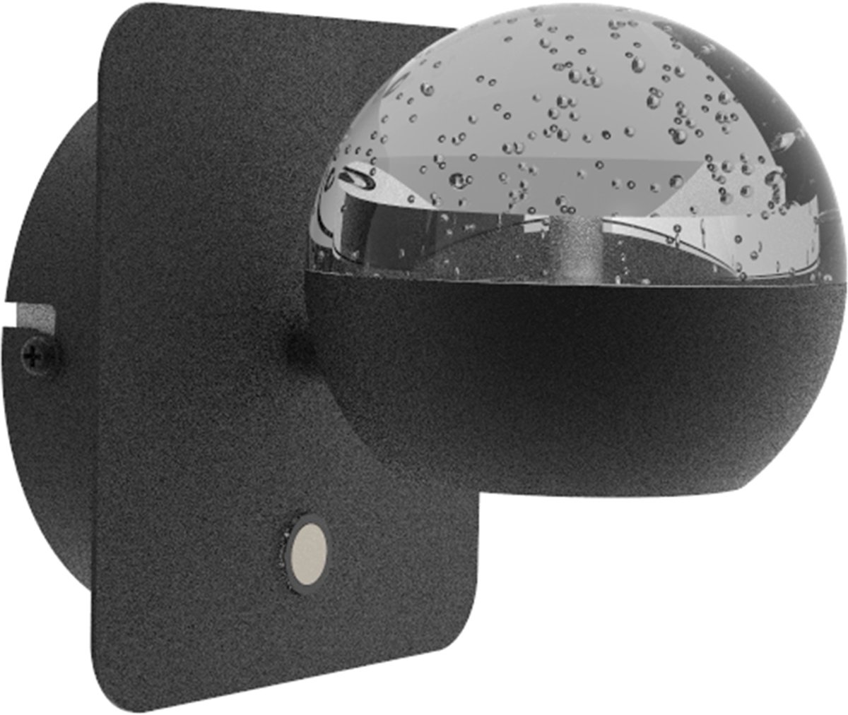 Steinhauer Exclusive - wandlamp - BELLUNO - zwart - glas metaal - bedlampje - LED - 4588ZW