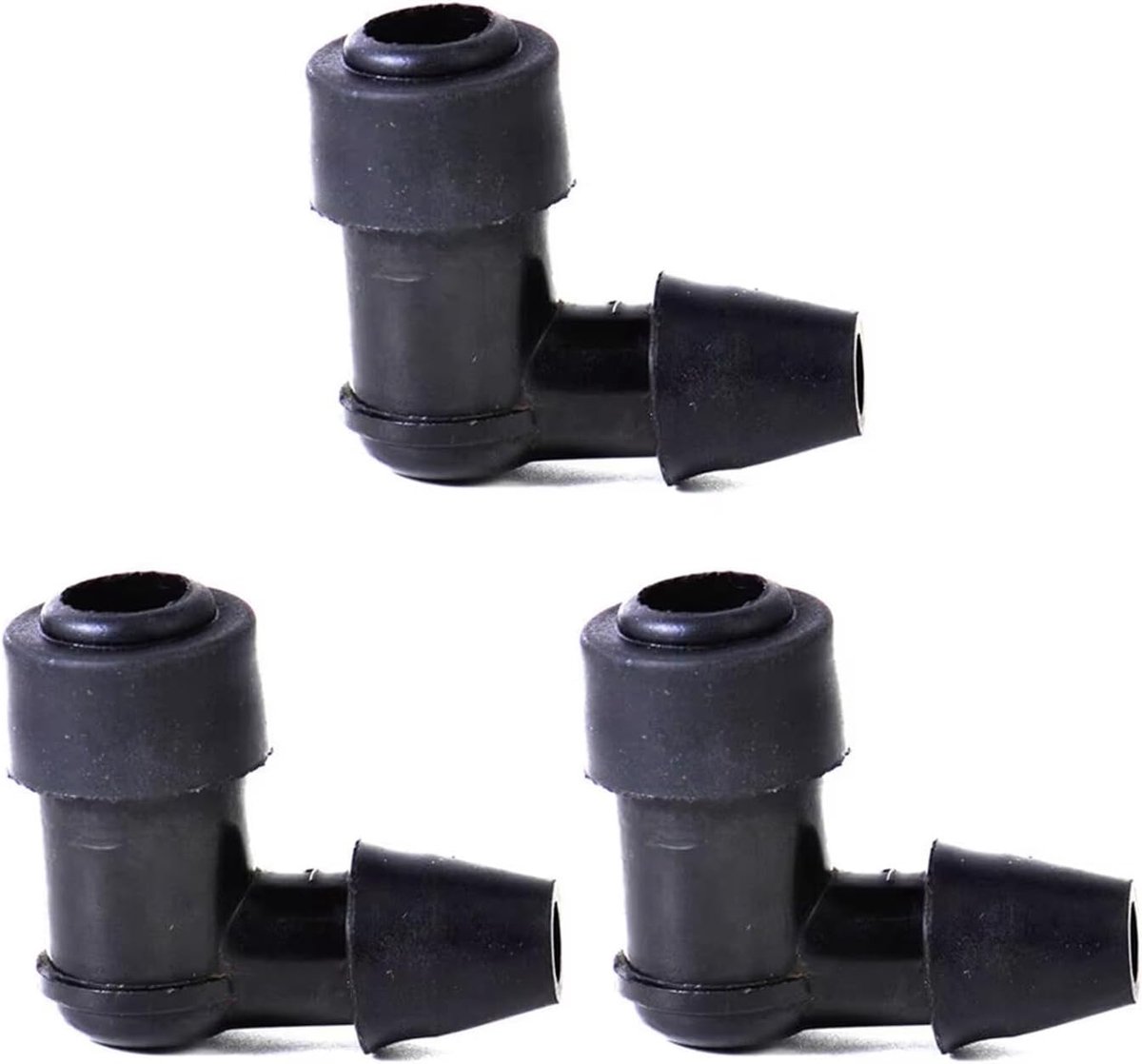 Ontstekingsspoel Set - Bougiedop Covers - Motor Onderhoud - 90 Graden Hoek - 3 Stuks - Zwart
