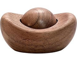Auto geurverspreider - Vlamloze diffuser - Interieur verfrissen - Natuurlijke houtnerf - 11.7 x 7.8 cm - Houtkleur