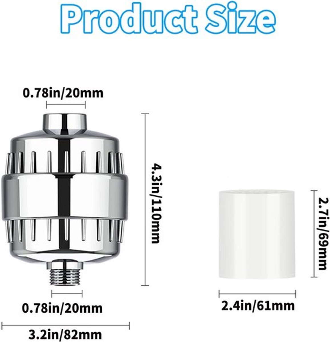 Waterfilter met 36 filterniveaus en vitamine C van Inovra Plus
