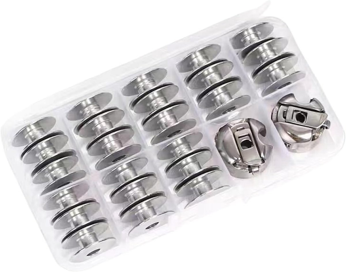 Spoeltjes Naaimachine - Aluminium Spoelen - Naaien - Platte Naaifunctie - 24 stuks - Aluminium