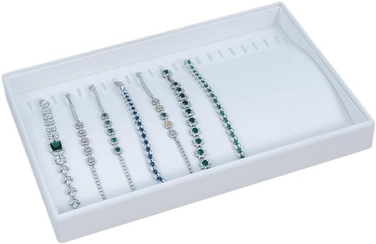 Sieraden Display - Etalage Rek - Sieraden Presenteren - Microvezel Bescherming - 32x21.5 cm - Zonder Kleur