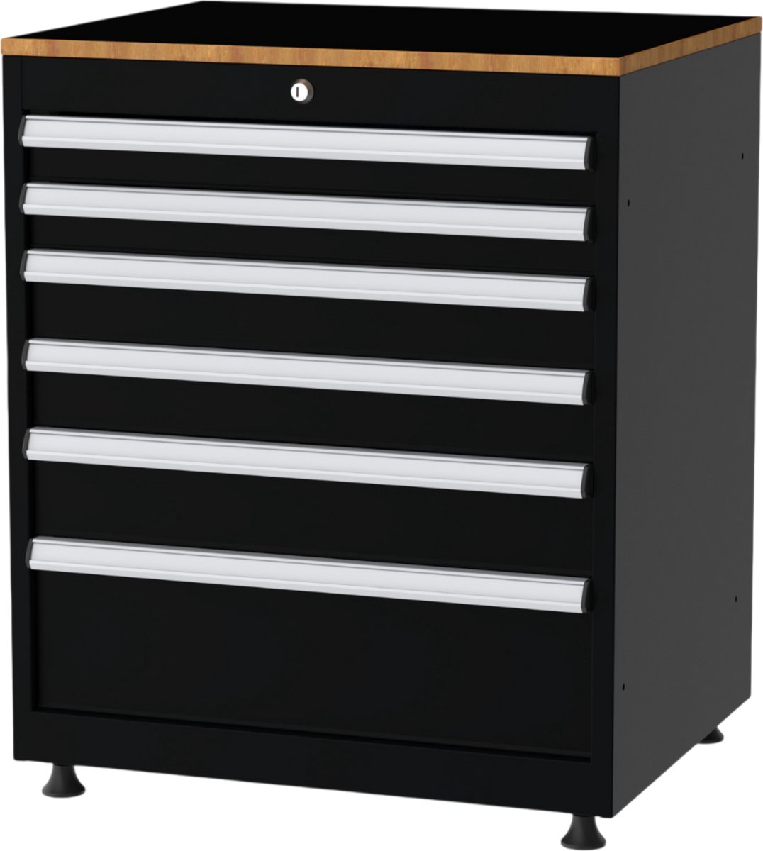 Povag Gereedschapskast met 6 laden - Ladekast werkplaats - 848x710x570 mm - Zwart