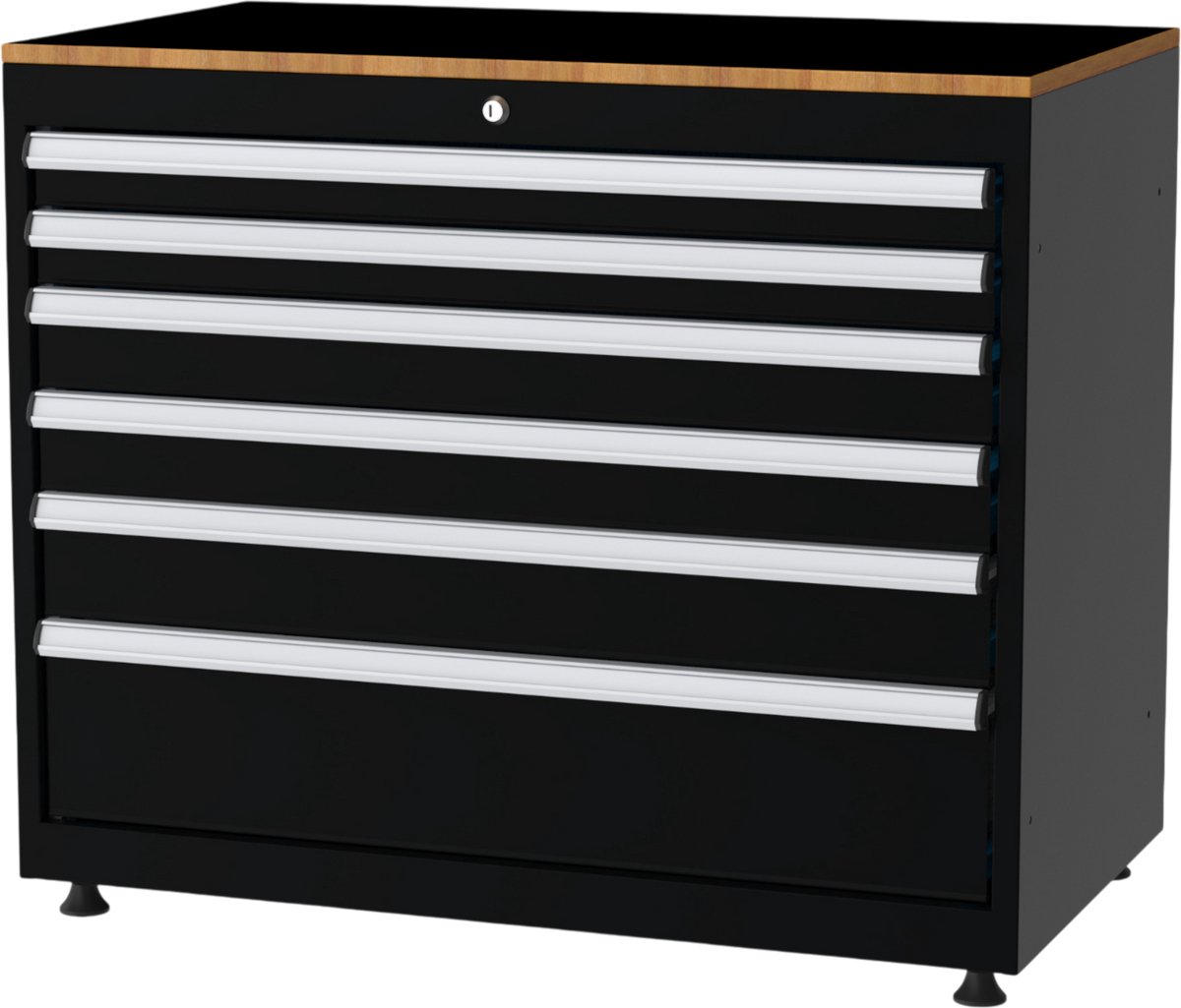 Povag Gereedschapskast met 6 laden - Ladekast werkplaats - 848x1010x570 mm - Zwart