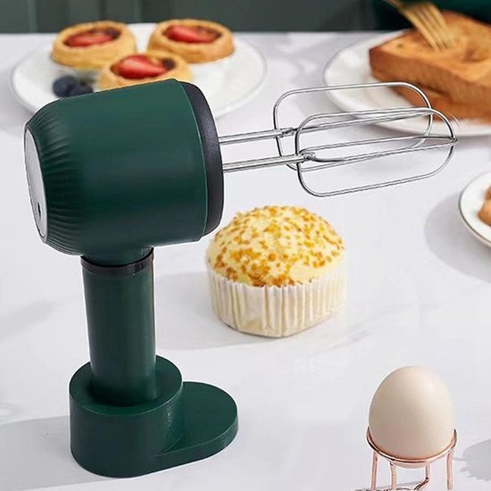 Draadloze Handmixer - Eierklopper Mixer - Bakken en Koken - USB Oplaadbaar - 21 cm - Wit — afbeelding 5