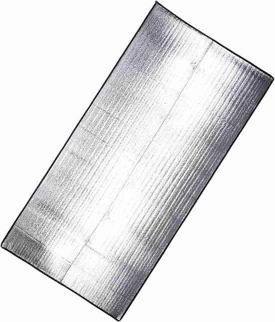 Kampeermat - Slaapmat Picknickkleed - Comfortabel Buiten Rusten - Dubbelzijdig Vochtwerend - 1 x 2 Meter - Zilver van Merkloos — afbeelding 2