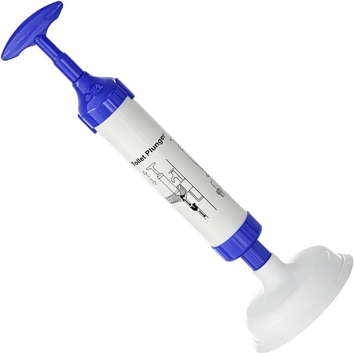 Badkamer Plunjer - Gootsteen Ontstopper - Verstopping Verwijderen - Ergonomisch Antislip Handvat - 46.5 cm Lengte - Zwart