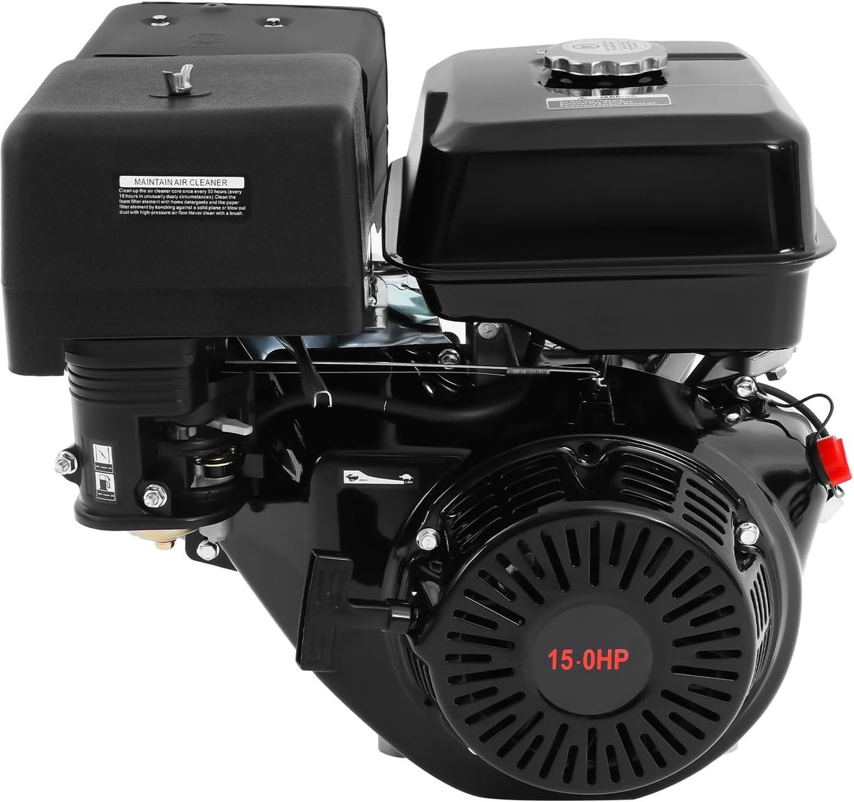 Benzinemotor - 4-takt motor - Apparaten Aandrijven - Luchtgekoeld - 9.7 kW - Zwart