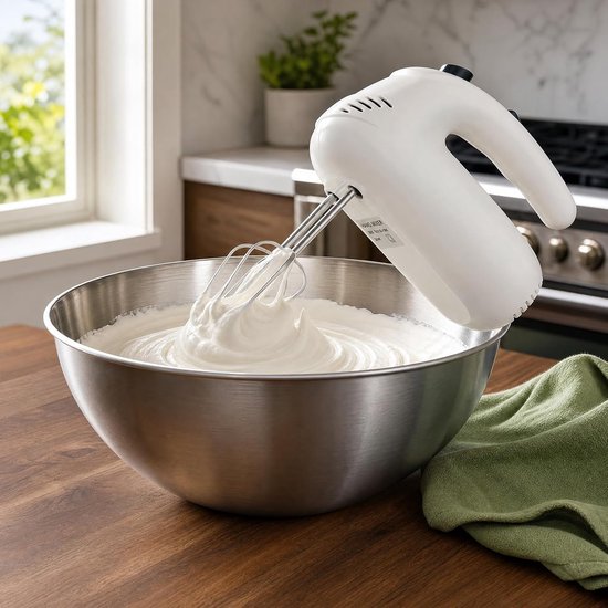 Elektrische Handmixer - Keuken Garde - Bakken en Mixen - 5 Snelheden - 18 x 6 x 7 cm - Wit — afbeelding 4