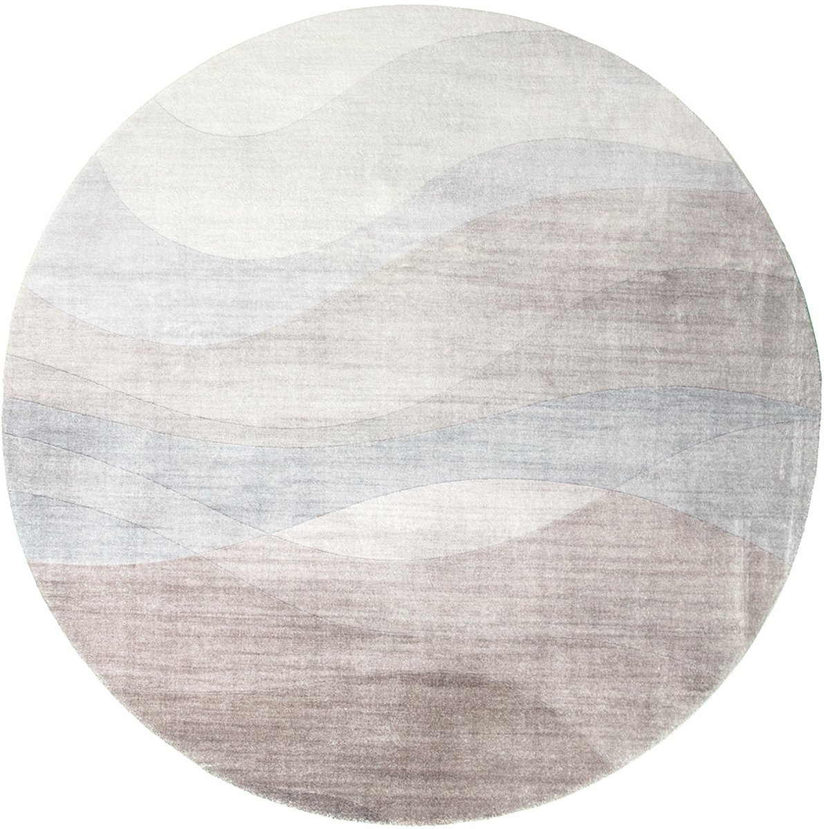 Fraai Rond modern vloerkleed - Field Taupe - Ø 200cm