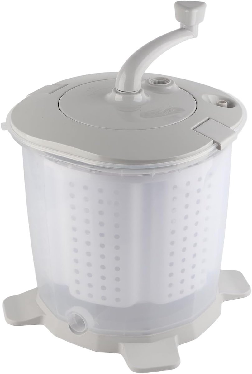 Handmatige Wasmachine Draagbare Wasmachine Kleine Wasjes Snelle Dehydratatie 41 x 35 x 35 cm Grijs