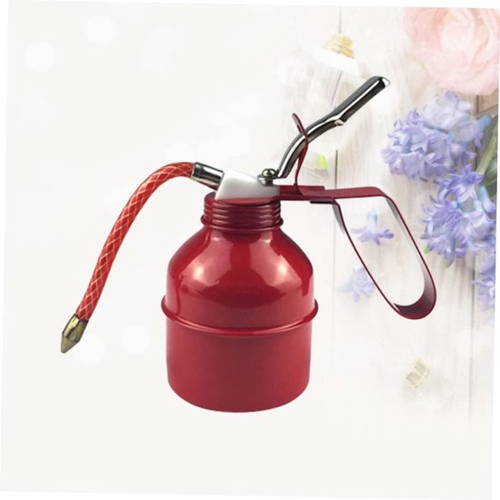 Olie Kan - Met Pomp - Motor Onderhoud - Flexibele Tuit - 18.2cm Hoog - Rood — afbeelding 4