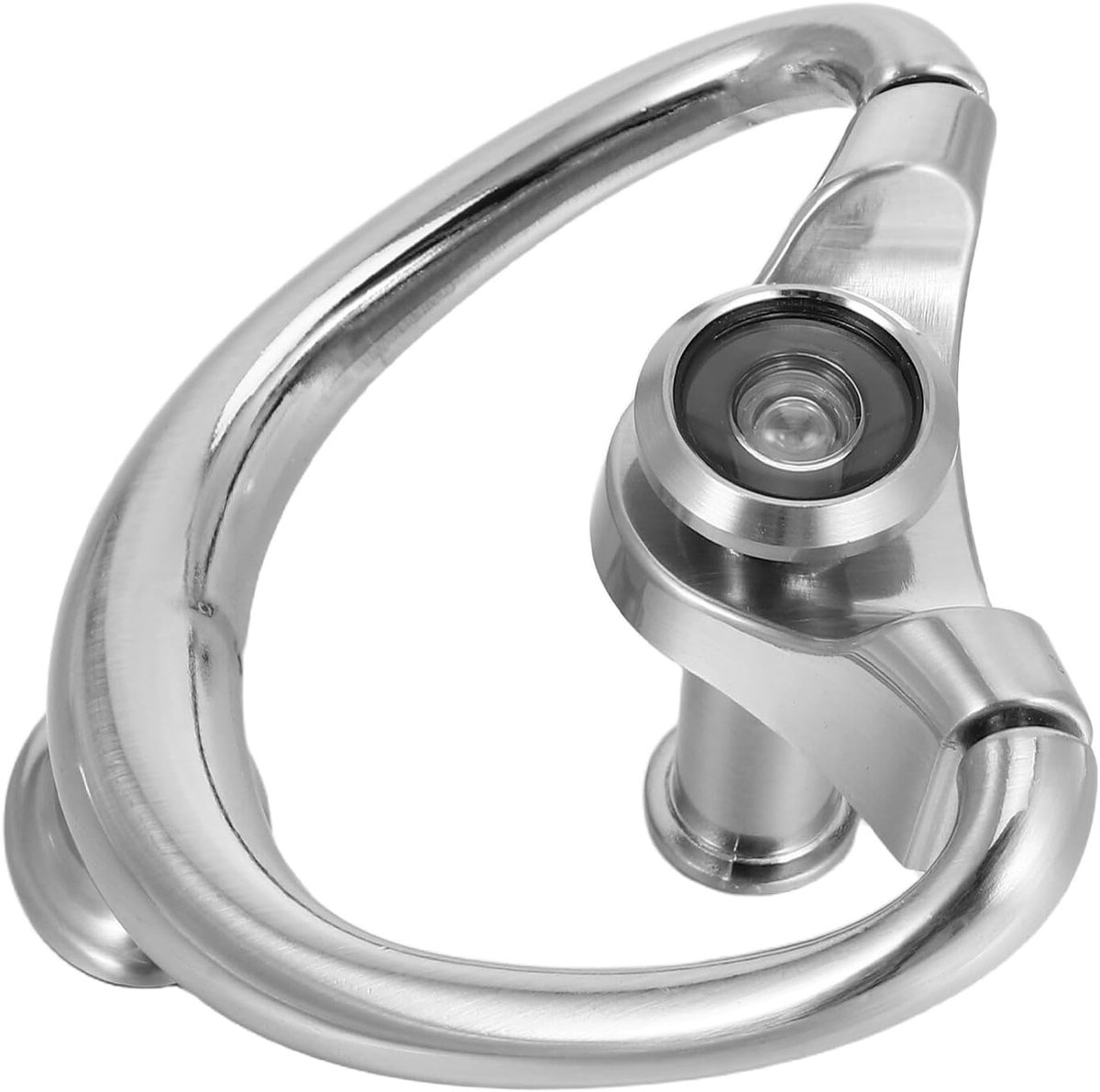 Deurbel Ring - Klopper Deur - Bezoekers Ontvangen - Met Ingebouwd Spionnetje - 9.5 x 8.5 cm - Zilverkleurig
