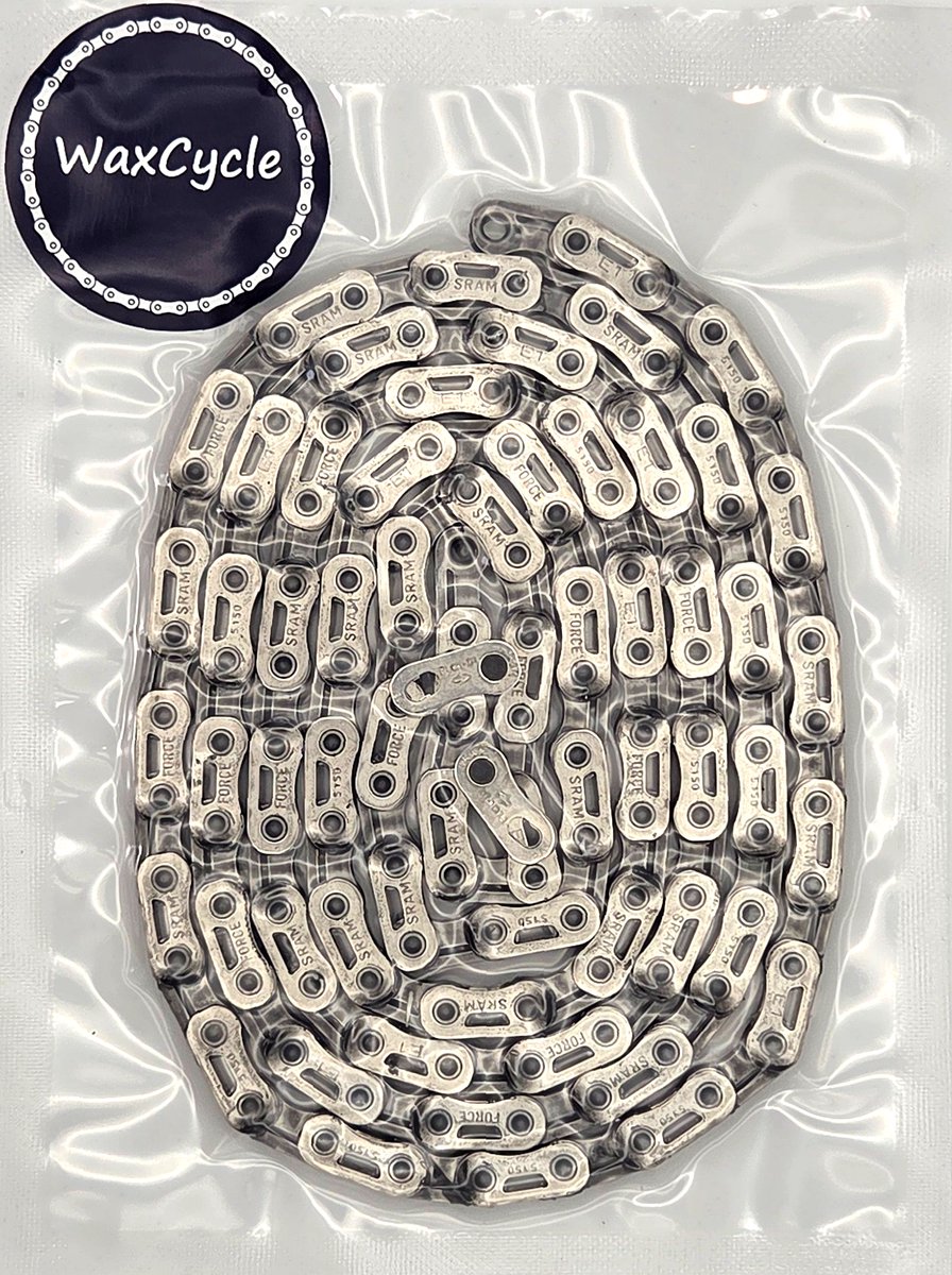 WaxCycle SRAM Force Flattop - Hot Wax Fietsketting 12/13-speed - 126 schakels - Standaard - Direct klaar voor gebruik