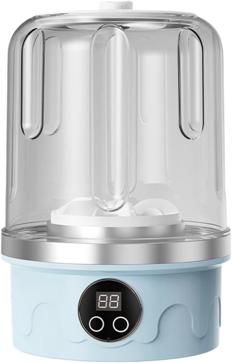 Draagbare Wasunit Mini Washer Reizen en Kamperen Energiezuinig Opladen 1.5 Liter Blauw