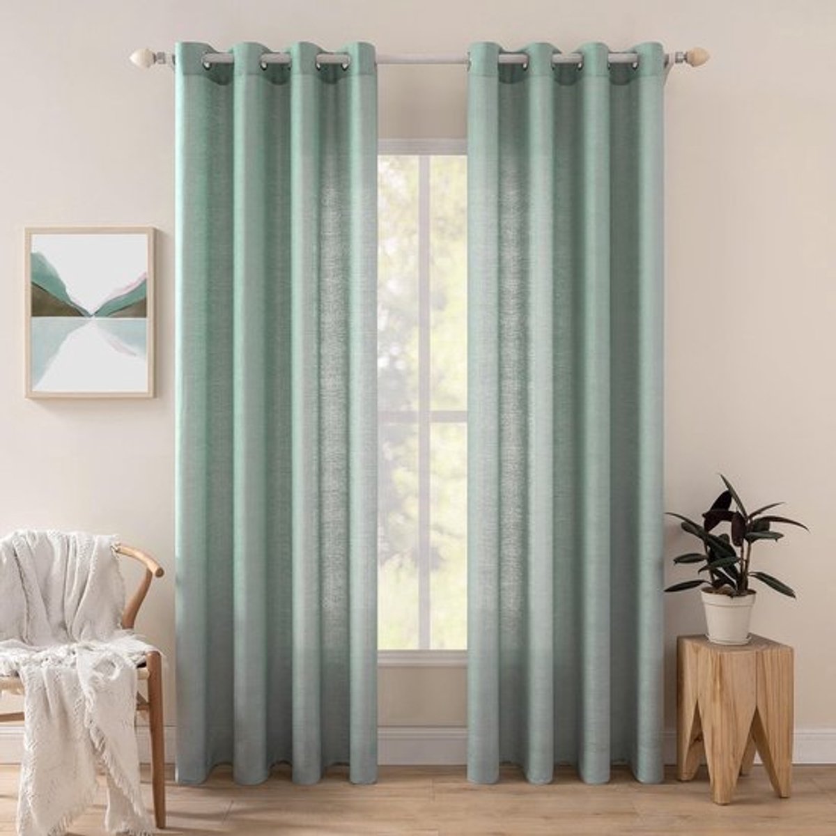 Decoratieve voile-gordijnen Zeynomax - Transparant design