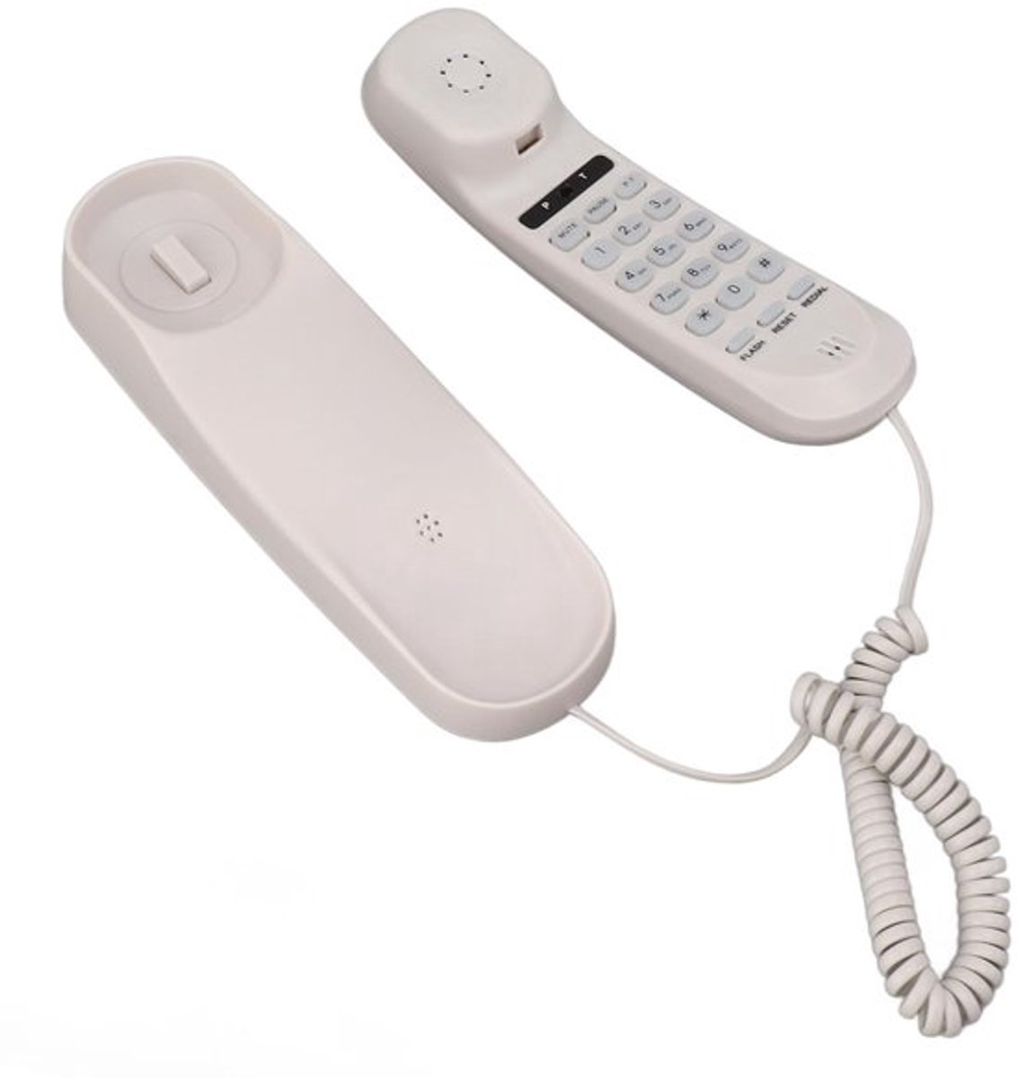 Dailygoody - Retro vaste telefoon - Wandtelefoon met snoer - Helder geluid - Wit