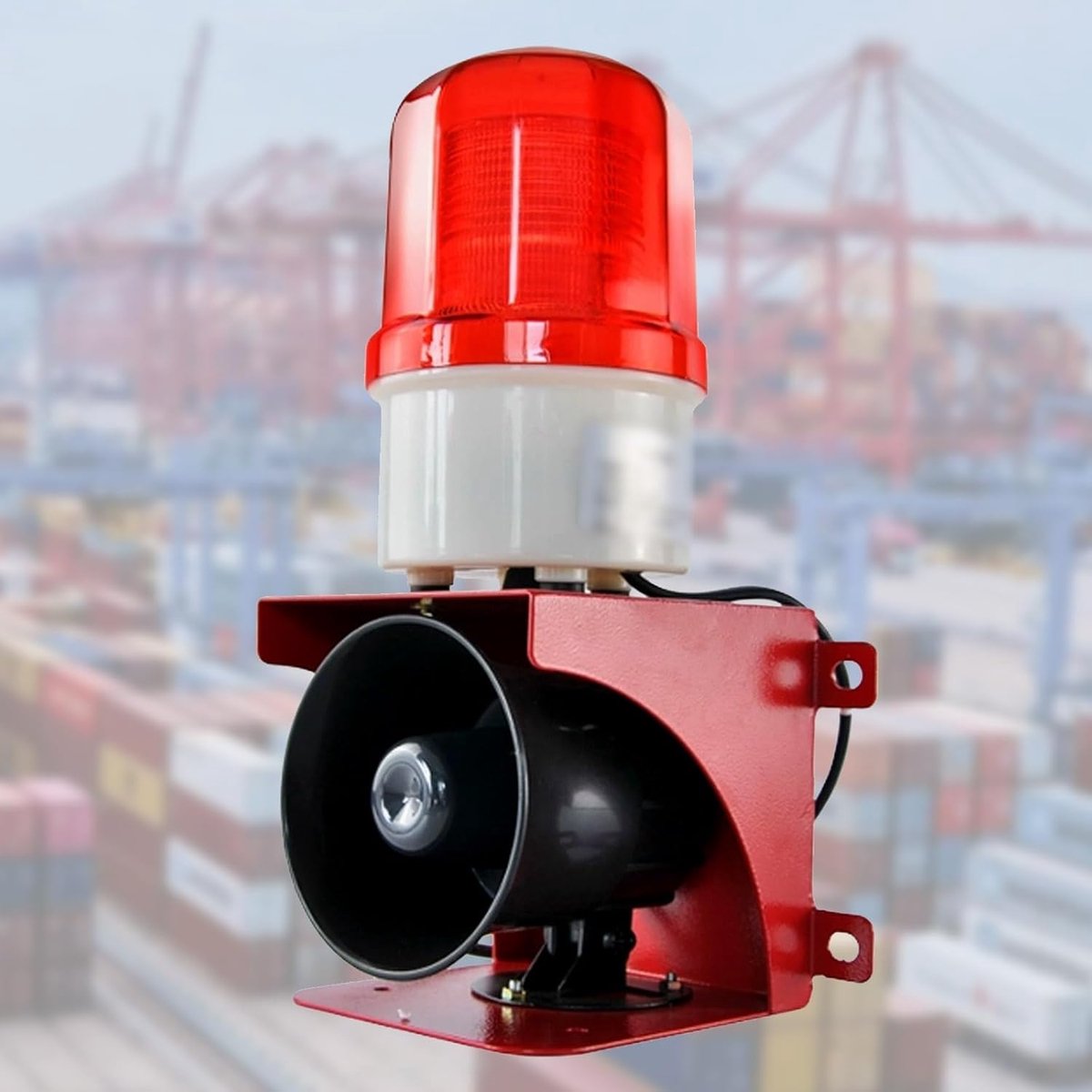 Led Alarmsirene - Geluidsalarm Veiligheidslicht - Veiligheid Vergroten - 110 Decibel Volume - IP65 Waterdicht - Rood