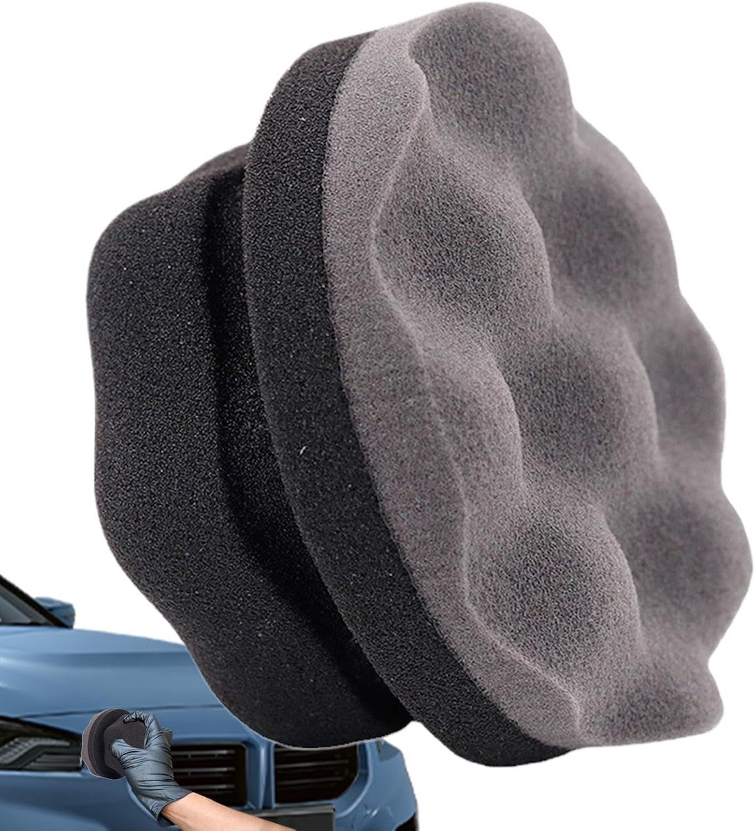 Banden Applicator Pads - Waxkussentjes Auto - Banden Polijsten - Hoge Dichtheid Spons - 107x60mm - Zwart