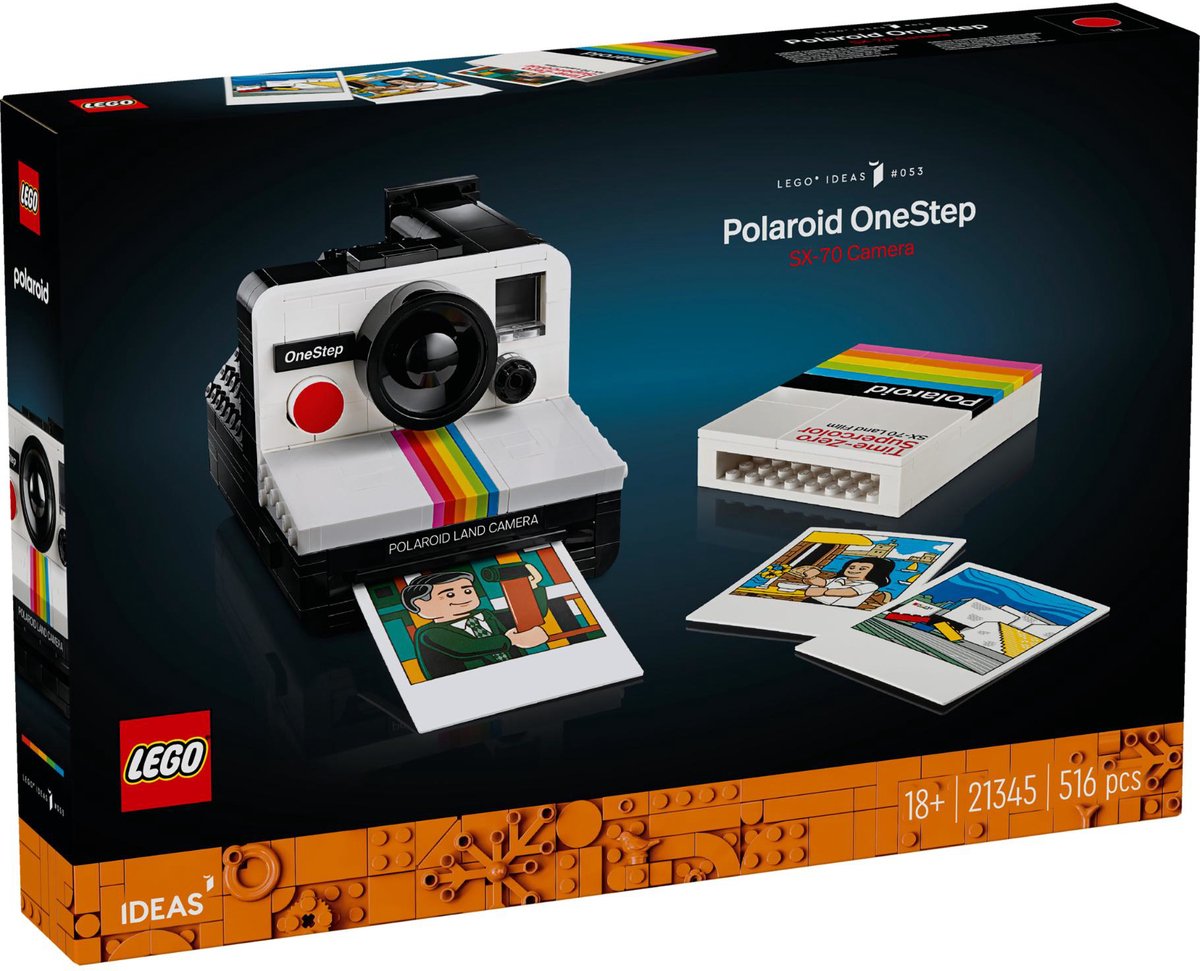 Bol.com LEGO Ideas Polaroid OneStep SX-70 camera - 21345 aanbieding
